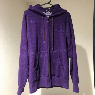 ヒステリックグラマー(HYSTERIC GLAMOUR)のHYSTERIC GLAMOUR 総柄ジャガードパーカー M パープル(パーカー)