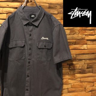 ステューシー(STUSSY)のstussy ステューシー 半袖シャツ Mサイズ ダークグレー(シャツ)