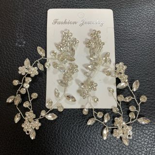 ウエディング ピアス 花嫁 結婚式 大きめピアス(ピアス)