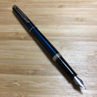 ウォーターマン(Waterman)のウォーターマン 万年筆 F 細字 メトロポリタンエッセンシャル メタリックブルー(ペン/マーカー)