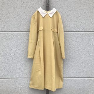 【used】たまご色のひよっこワンピース(ロングワンピース/マキシワンピース)