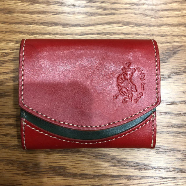 6月末まで！本革　ミニウォレット　ミニ財布　赤 レディースのファッション小物(財布)の商品写真