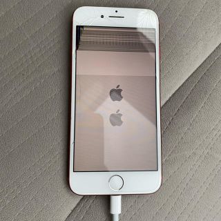 アイフォーン(iPhone)のiPhone7 RED 128GB au ジャンク(スマートフォン本体)