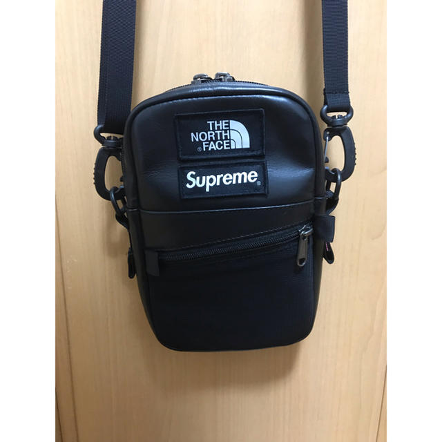 Supreme north face lather shoulder bag