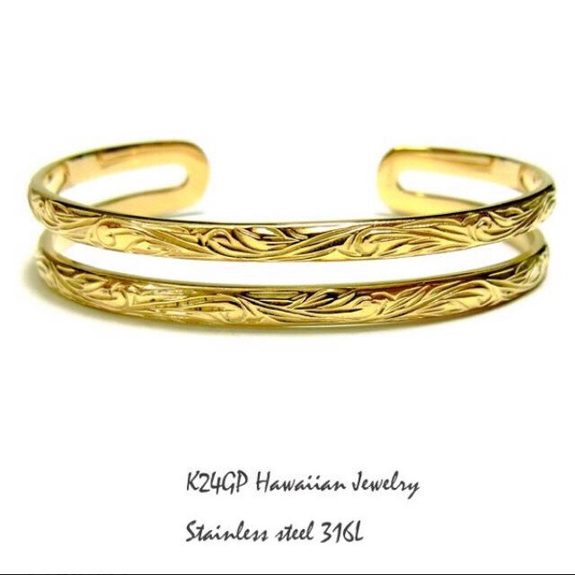 ハワイアンジュエリー 24K 純金仕上げ バングルの通販 by oceans shop|ラクマ ハワイアンジュエリー 24K 純金仕上げ バングルの通販 by oceans shop|ラクマ