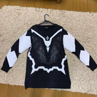 マルセロブロン(MARCELO BURLON)のMARCELO BURLON オオカミ スウェット 黒(スウェット)