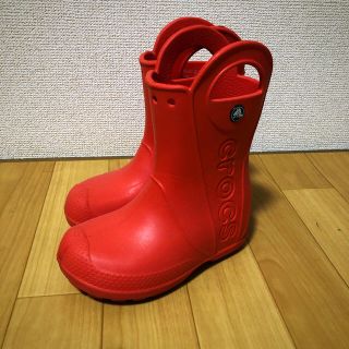 クロックス(crocs)の赤クロックスレインブーツ19cm crocs長靴　レッド(長靴/レインシューズ)