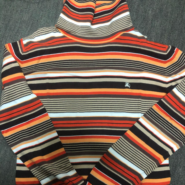 BURBERRY BLACK LABEL(バーバリーブラックレーベル)のBURBERRY BLACKLABEL タートルネック長袖カットソー　オレンジ メンズのトップス(Tシャツ/カットソー(七分/長袖))の商品写真