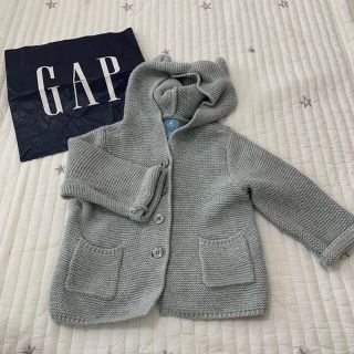 【美品】GAP くま耳 カーディガン 80cm ギャップ babygap(カーディガン/ボレロ)