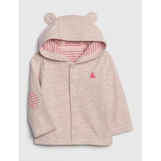 ベビーギャップ(babyGAP)の新品　babyGAP ブラナンベア　パッチパーカースウェットシャツ　80(カーディガン/ボレロ)