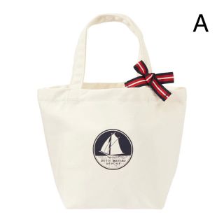 プチバトー(PETIT BATEAU)の訳あり　<A>リボン付きトートバッグ(トートバッグ)