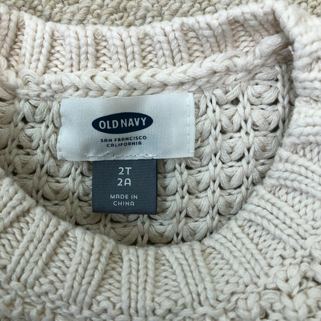 Old Navy(オールドネイビー)の美品　ニットワンピース　oldnavy 90センチ キッズ/ベビー/マタニティのキッズ服女の子用(90cm~)(ワンピース)の商品写真