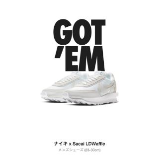 ナイキ(NIKE)の26cm  NIKE sacai LDV Waffle ナイキ サカイ　ホワイト(スニーカー)