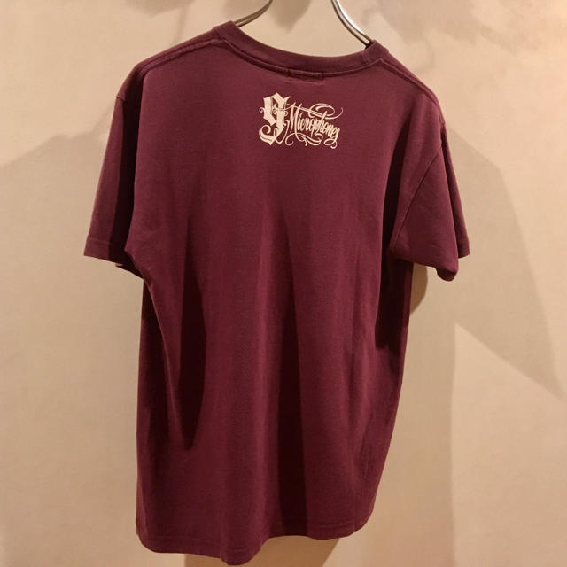 Subciety(サブサエティ)の［古着］Nine microphones Tシャツ 初期モデル　ワイン色 メンズのトップス(Tシャツ/カットソー(半袖/袖なし))の商品写真