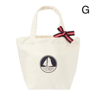 プチバトー(PETIT BATEAU)の訳あり　<G> リボン付きトートバッグ(トートバッグ)