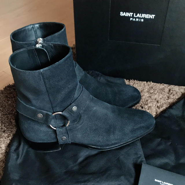 SAINT LAURENT □美品□サンローラン ワイアット ハーネス ブーツ