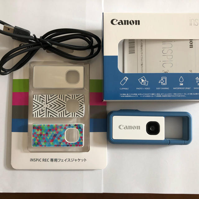 Canon(キヤノン)のキヤノンiNSPiC REC FV-100とフェイスジャケット　初回限定版 スマホ/家電/カメラのカメラ(コンパクトデジタルカメラ)の商品写真