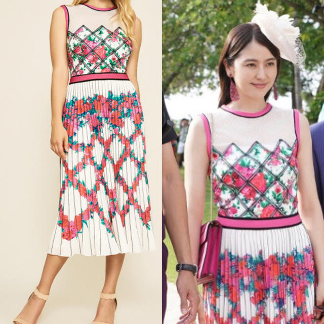 TADASHI SHOJI - 新品タグ付 TADASHI SHOJI 花柄ミモレ丈ワンピース