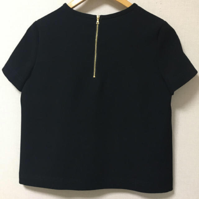 DEUXIEME CLASSE(ドゥーズィエムクラス)のドゥーズィエムクラス ダブルサテンコンパクトTシャツプルオーバー ブラック 黒 レディースのトップス(シャツ/ブラウス(半袖/袖なし))の商品写真