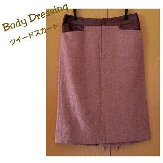 Body Dressing ツイード ペンシルスカート(ひざ丈スカート)