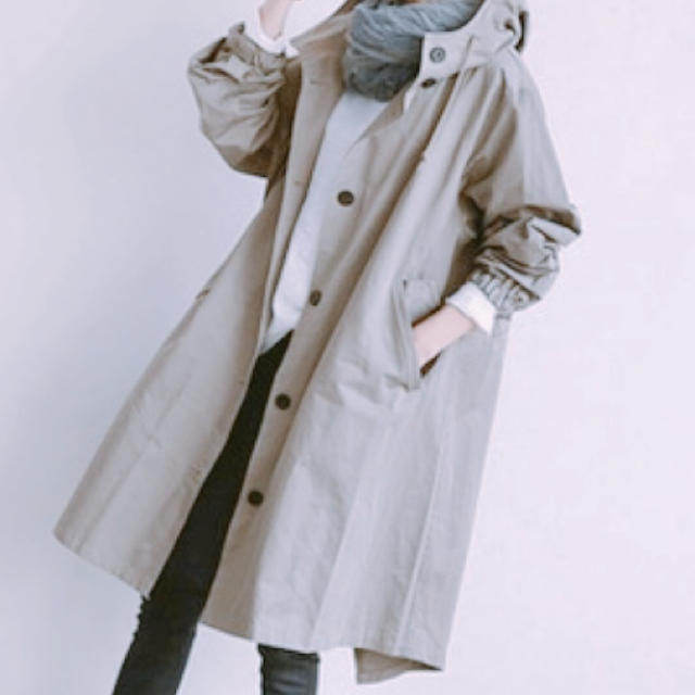 オーバーコート レディースコート コート L レディースのジャケット/アウター(トレンチコート)の商品写真