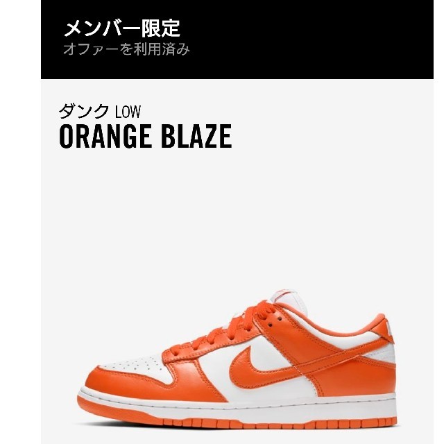 ナイキ ダンク low  orange blaze