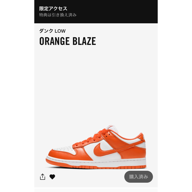 NIKE(ナイキ)のNIKE DUNK LOW "ORANGE BLAZE"  メンズの靴/シューズ(スニーカー)の商品写真