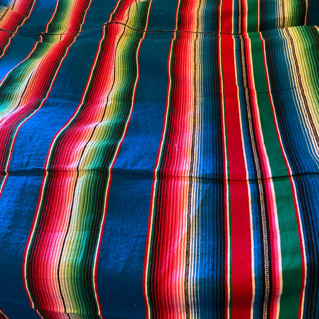 titicaca(チチカカ)のメキシカンサラペ　ターコイズブルー ハンドメイドのインテリア/家具(インテリア雑貨)の商品写真