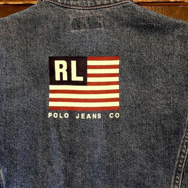 POLO RALPH LAUREN(ポロラルフローレン)のRALPH LAUREN ポロスポーツデニムジャケットGジャンヴィンテージ110 キッズ/ベビー/マタニティのキッズ服男の子用(90cm~)(ジャケット/上着)の商品写真