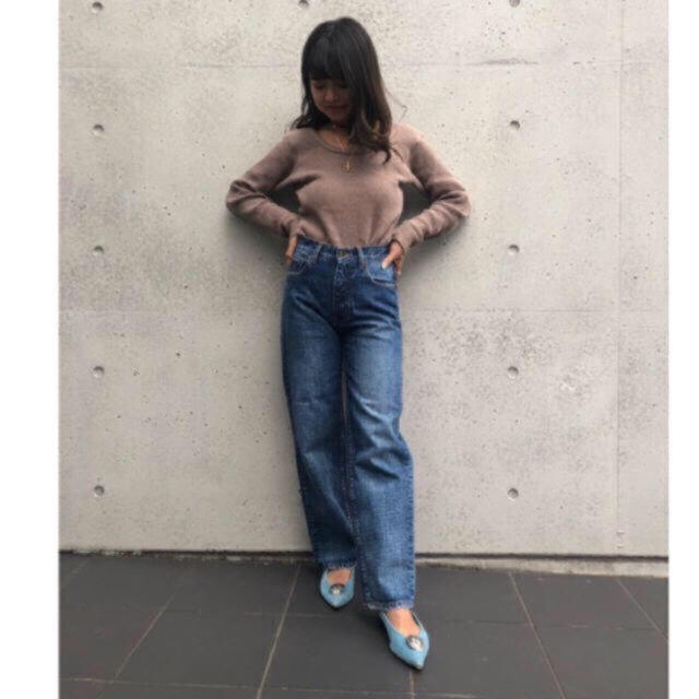 SeaRoomlynn(シールームリン)のsearoomlynn color stitch デニム ストレート 24 レディースのパンツ(デニム/ジーンズ)の商品写真