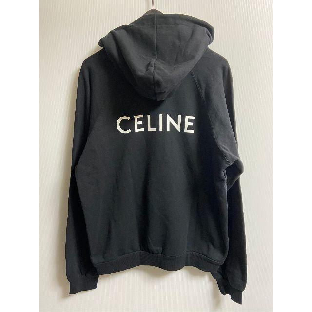 CELINE - セリーヌ バックロゴ クラシックフーディ Black XXL