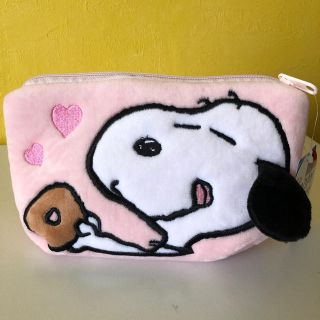 スヌーピー(SNOOPY)のスヌーピー  ♡ダイカット♡ふわふわポーチ(キャラクターグッズ)