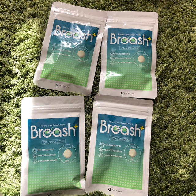 魅力の Breash ブレッシュプラス breast plus 4袋セット エチケット 4 ...