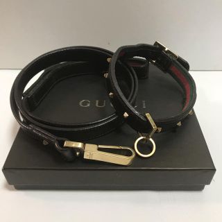 グッチ(Gucci)のレア型！！【GUCCI   シェリーライン　犬用首輪&リードセット】(犬)