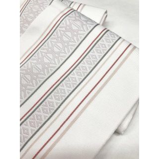 細帯　半巾帯　小袋帯　三紋体　白(帯)