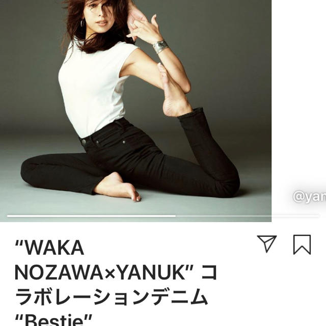 YANUK(ヤヌーク)のヤヌーク野沢和香コラボデニムBestie新品 レディースのパンツ(デニム/ジーンズ)の商品写真