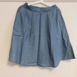 ショコラフィネローブ(chocol raffine robe)のデニムスカート(ひざ丈スカート)