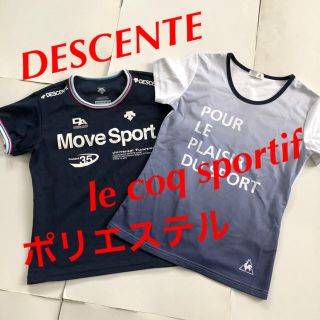 ルコックスポルティフ(le coq sportif)のデサント ルコック Ｔシャツ 2枚 ポリエステル M スポーツ 半袖(Tシャツ(半袖/袖なし))