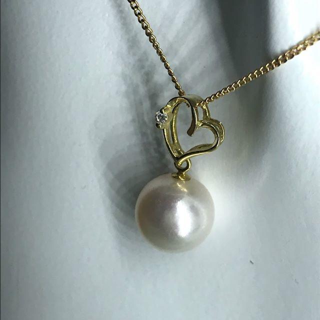 真珠　ネックレス　ペンダント　トップ　K18　あこや真珠8.0〜8.5ｍｍ