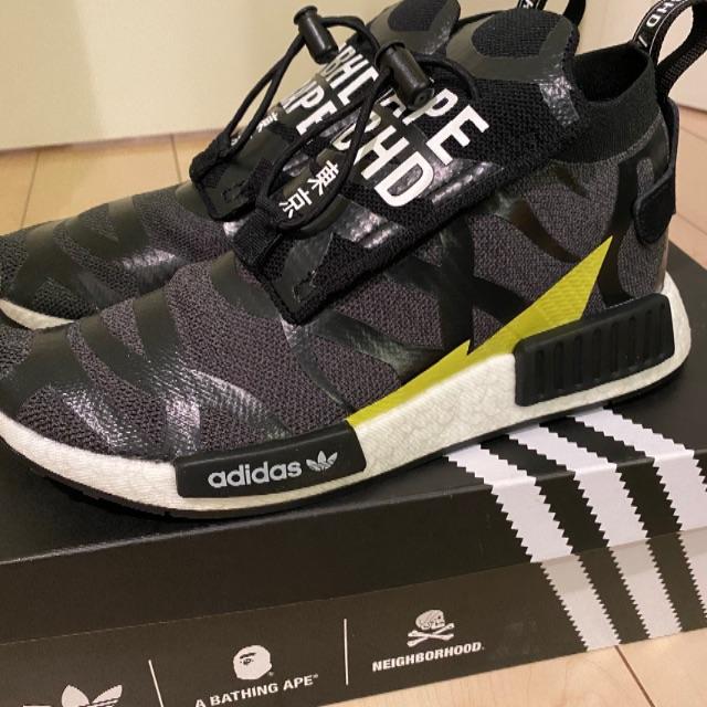 Neighborhood X Bape X Adidas NMD Stealthスニーカー