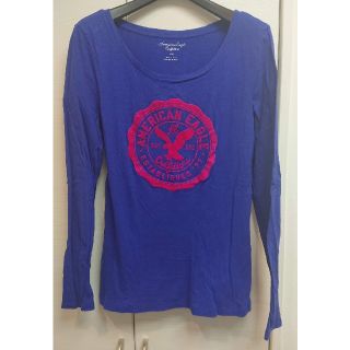 アメリカンイーグル(American Eagle)のAMERICAN EAGLE 青 ロングTシャツ(Tシャツ(長袖/七分))