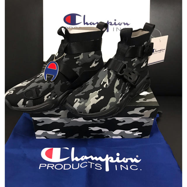 ピンク・ブルー Champion RALLYCAMO チャンピオンスニーカー - スニーカー