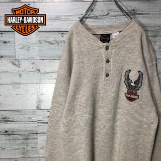 ハーレーダビッドソン(Harley Davidson)の【専用品】HARLEY-DAVIDSON ☆刺繍ロゴ ロンT ヘンリーネック(Tシャツ/カットソー(七分/長袖))