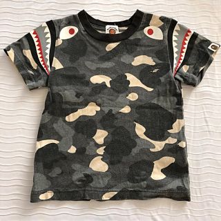 アベイシングエイプ(A BATHING APE)のbape kids 100cm Tシャツ 半袖 シャーク迷彩 エイプ キッズ(Tシャツ/カットソー)