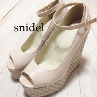 スナイデル(SNIDEL)のsnidel♡オープントゥウェッジソール(サンダル)