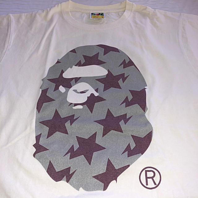 A BATHING APE(アベイシングエイプ)のbape tee Lサイズ 猿顔 URSUS エイプ 中古 メンズのトップス(Tシャツ/カットソー(半袖/袖なし))の商品写真