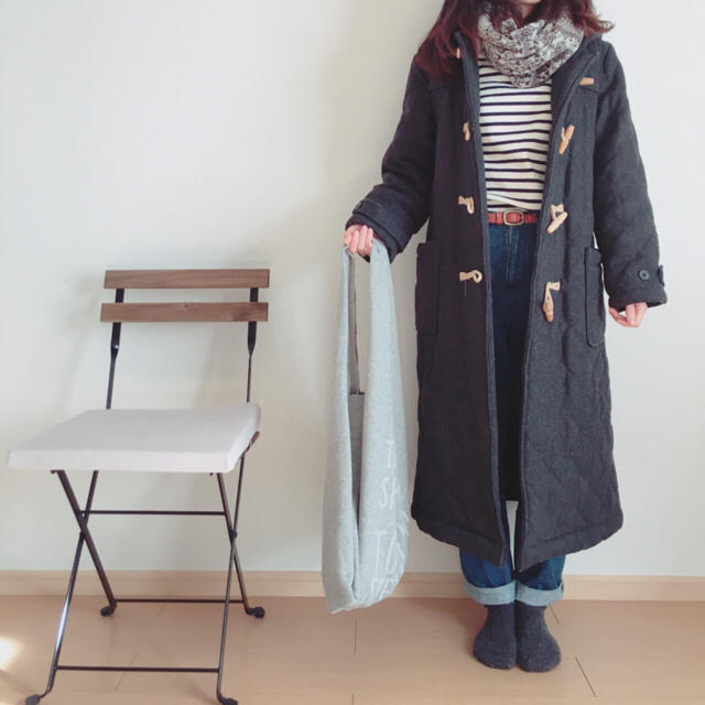ロング丈ダッフルコート レディースのジャケット/アウター(ダッフルコート)の商品写真