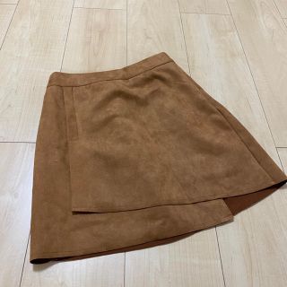 ザラ(ZARA)のブラウン変形スカート(ミニスカート)