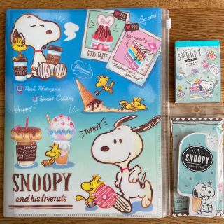 スヌーピー(SNOOPY)の【未使用】スヌーピー 文房具3点セット(ファイル/バインダー)