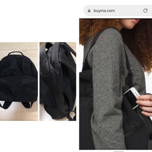 lululemon(ルルレモン)のlululemon Backpackブラックほぼ新品 スポーツ/アウトドアのトレーニング/エクササイズ(ヨガ)の商品写真